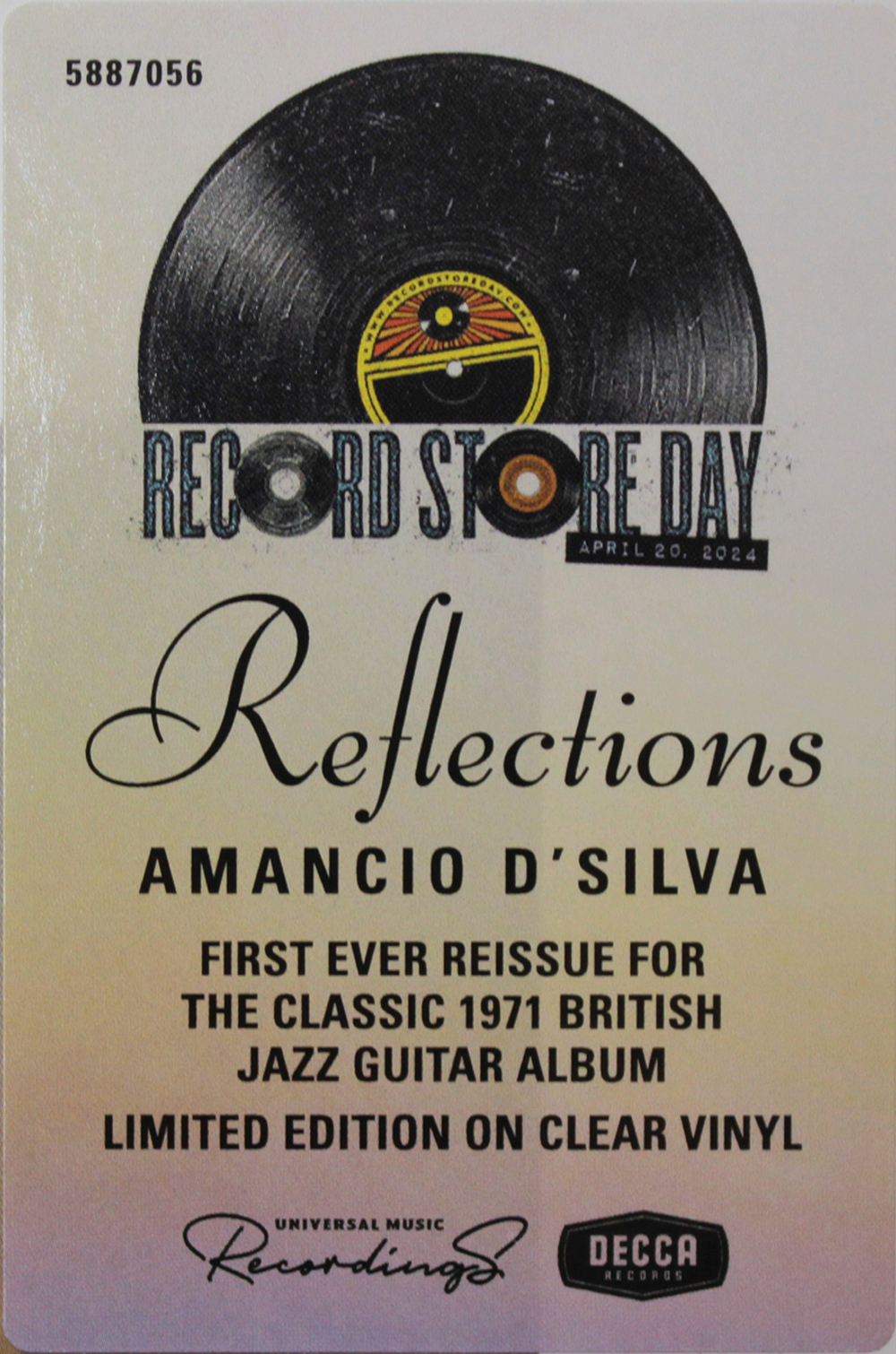 Amancio D'Silva / Reflections (The Romantic Guitar Of Amancio D'Silva) (Clear Vinyl)(LP)