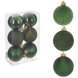 GAEM Набор из 6шт Украшение новогоднее "Шар", D 6 см, L6 W6 H7,5 см