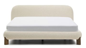 Кровать Odina La Forma из букле цвета экрю со съемным чехлом 160 x 200 см