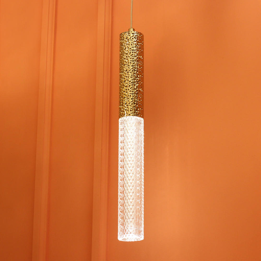 Подвесной светильник Cloyd FAGOTT P1 / выс. 38 см - золото (арт.10669)