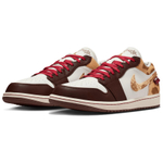Jordan Air Jordan 1 Cushioning Low top Vintage Basketball Shoes Men's Tan