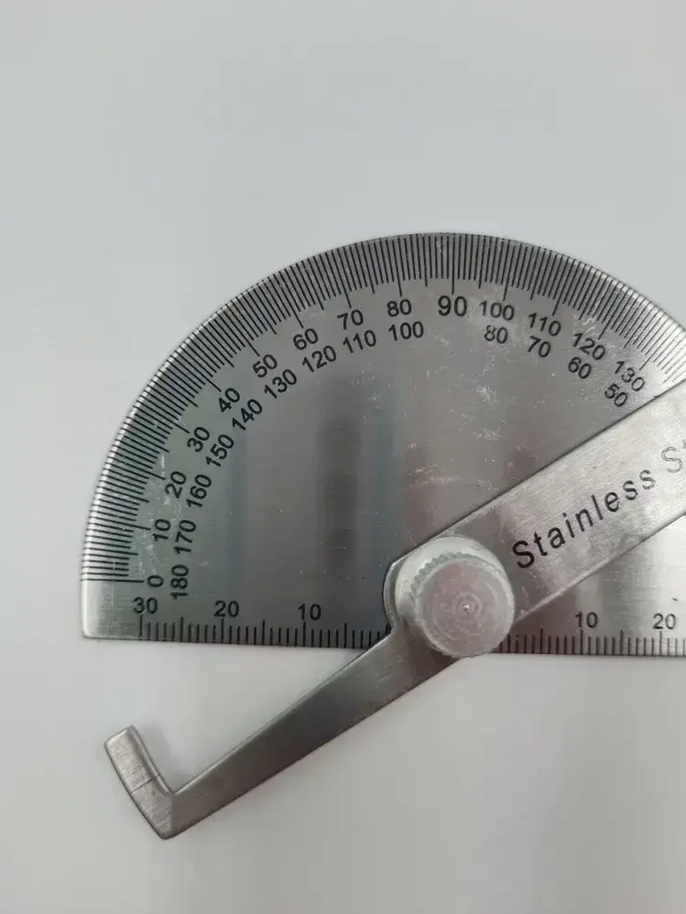 Транспортир с линейкой из нержавеющей стали 180 градусов