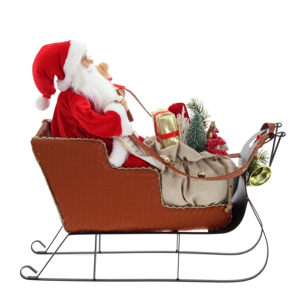 GAEM Дед Мороз на санях, L51 W22 H48 см