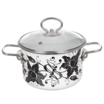 Кастрюля сталь, эмал, 5 л, с крыш, Vitross, Tango, 1SD245S/1SB245S, индукц