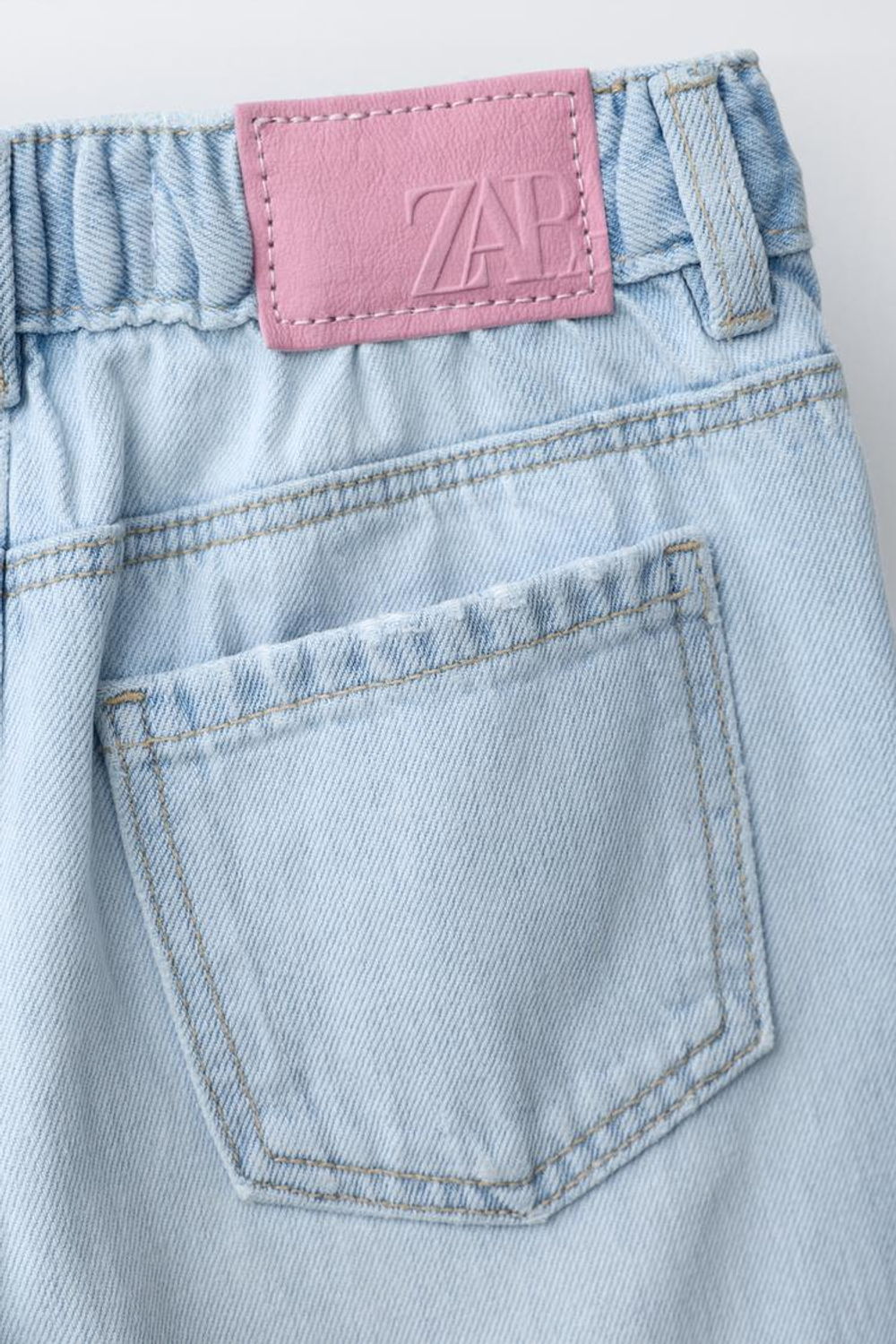 ZARA ДЖИНСЫ BARREL, ГОЛУБОЙ