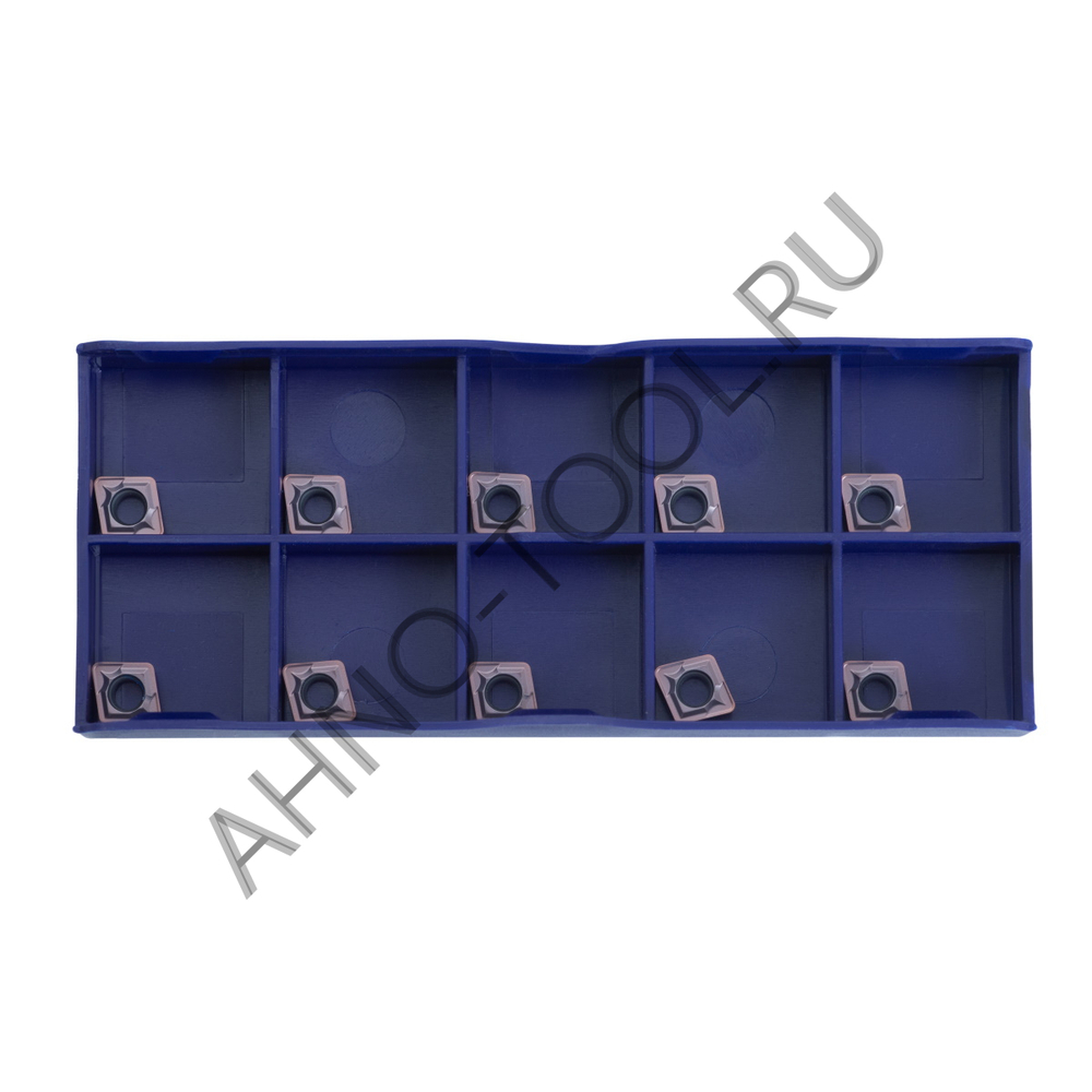 Пластина твердосплавная ISO CCMT060208-UMA APM20B AHNO по жаропроч. и нерж.стали, получистовая