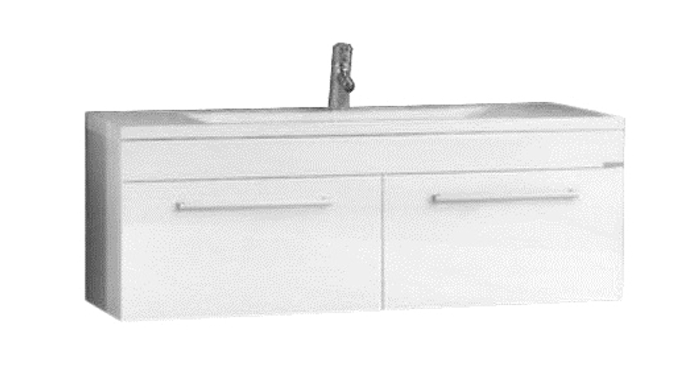 Тумба под раковину Акватон Мадрид 120 М, 2 ящика, белый