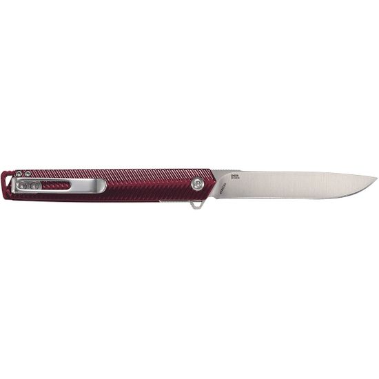 Складной нож CRKT K820BXP Stylus Maroon c клинком из стали Sandvik™ 12С27, рукоять Stainless Steel