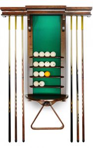 Кии подвешены, 4 полки, треугольник