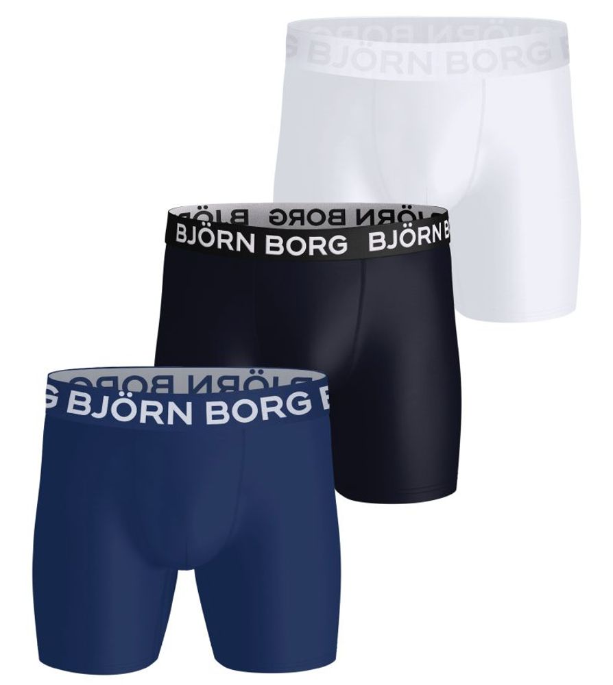 Мужские спортивные боксеры Björn Borg Sports Microfiber 3P - blue/navy/white