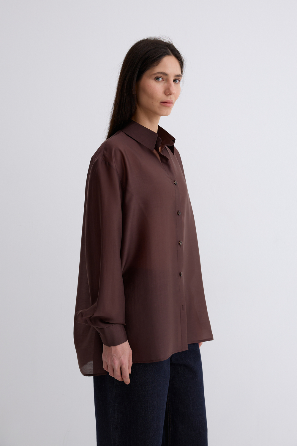 Рубашка Ветер из тенсела и хлопка