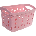 Корзинка для хранения «ЭНИГАРТ», цвет пудровая роза, 31.8*21.5*20.3см