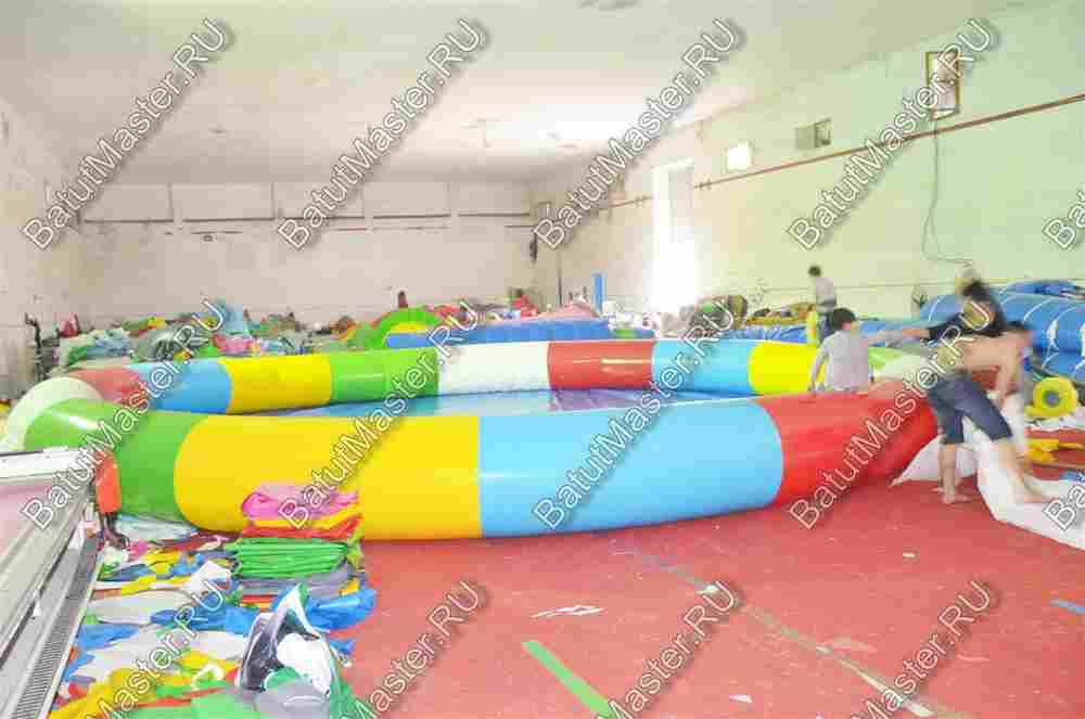 Круглый надувной бассейн «Разноцветный», 12*12*0,65 м