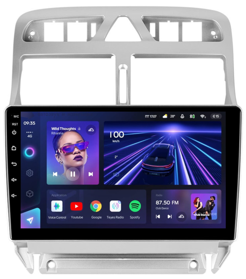 Магнитола для Peugeot 307 2001-2008 - Teyes CC3L на Android 10, CarPlay, 4G SIM-слот
