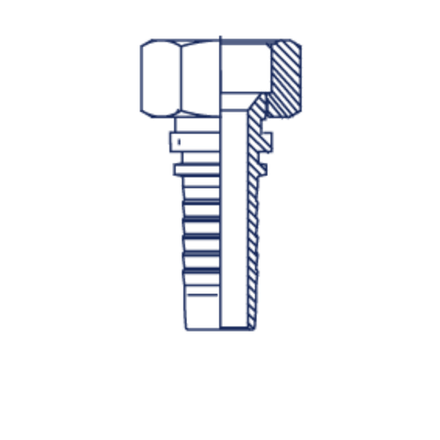 Фитинг DN 16 DKI (Г) 27x1.5 (90)  накидная гайка