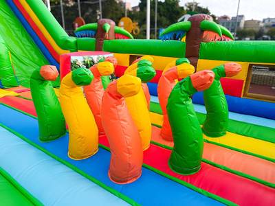 Коммерческий надувной батут «Дракончики», 16x11x8.5