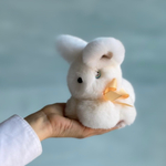 игрушка кролик из натурального меха