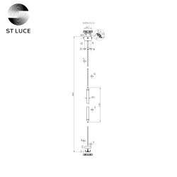 SL6004.315.01 Торшер ST-Luce Латунь/Белый LED 1*30W 3000K