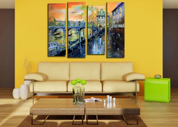 Модульная картина "Улица Парижа"