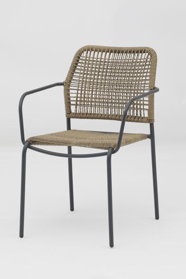 Стул уличный Vivi светло-коричневый из металла и шнура