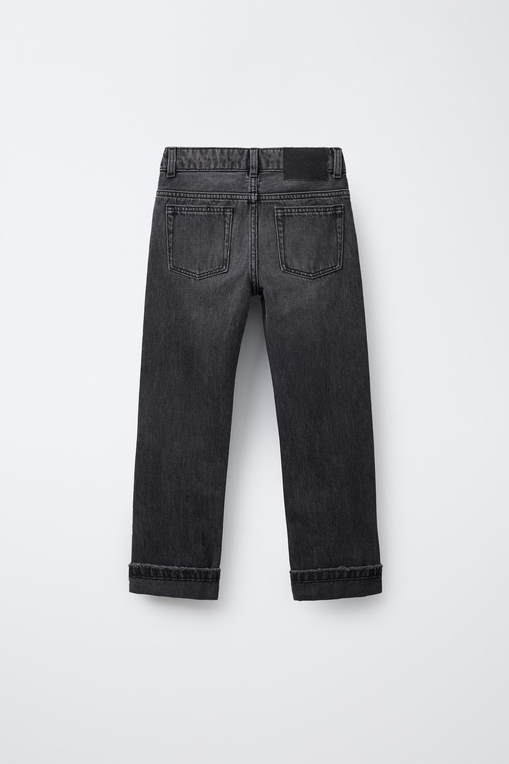 ZARA ДЖИНСЫ ПРЯМОГО КРОЯ, ЧЕРНЫЙ