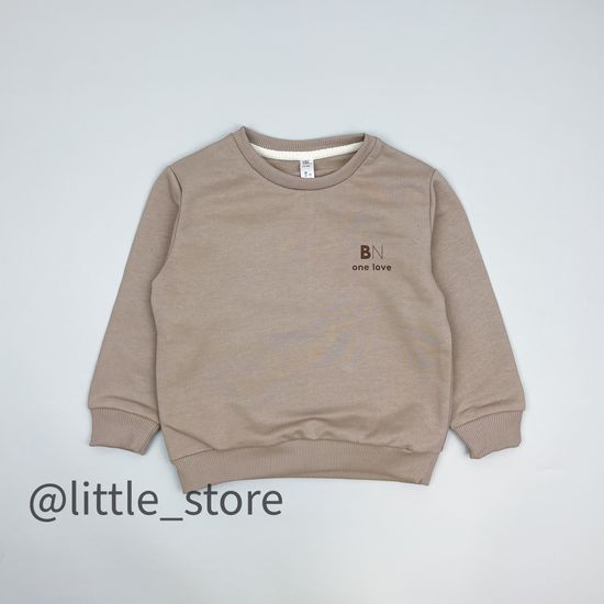 Свитшот из футера "One love" Капучино