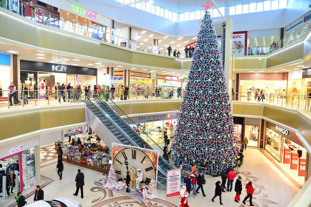 Уличная елка каркасная "Уральская сосна" (бело-зеленая леска) 23 м