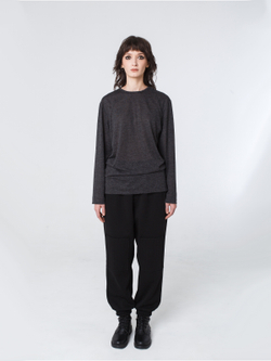 Лонгслив унисекс "Серость". Серый меланж