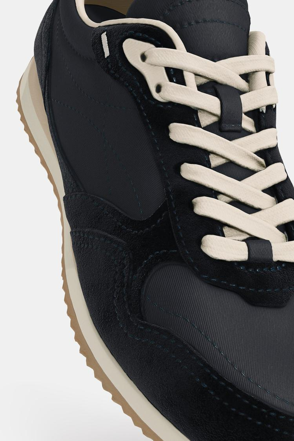 ZARA КОНТРАСТНЫЕ БЕГОВЫЕ КРОССОВКИ, ЧЕРНЫЙ