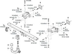 Фаркоп WESTFALIA 313503600001 для Mercedes GLA 156 / CLA C117 / X117 13-(паспорт и сертификат в комплекте)(без электрики)