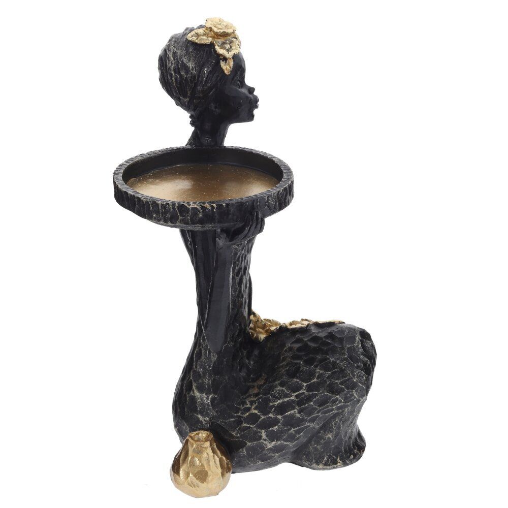 GAEM Фигурка декоративная "Африканка" с подставкой д/мелочей, L16,5 W12,5 H24 см