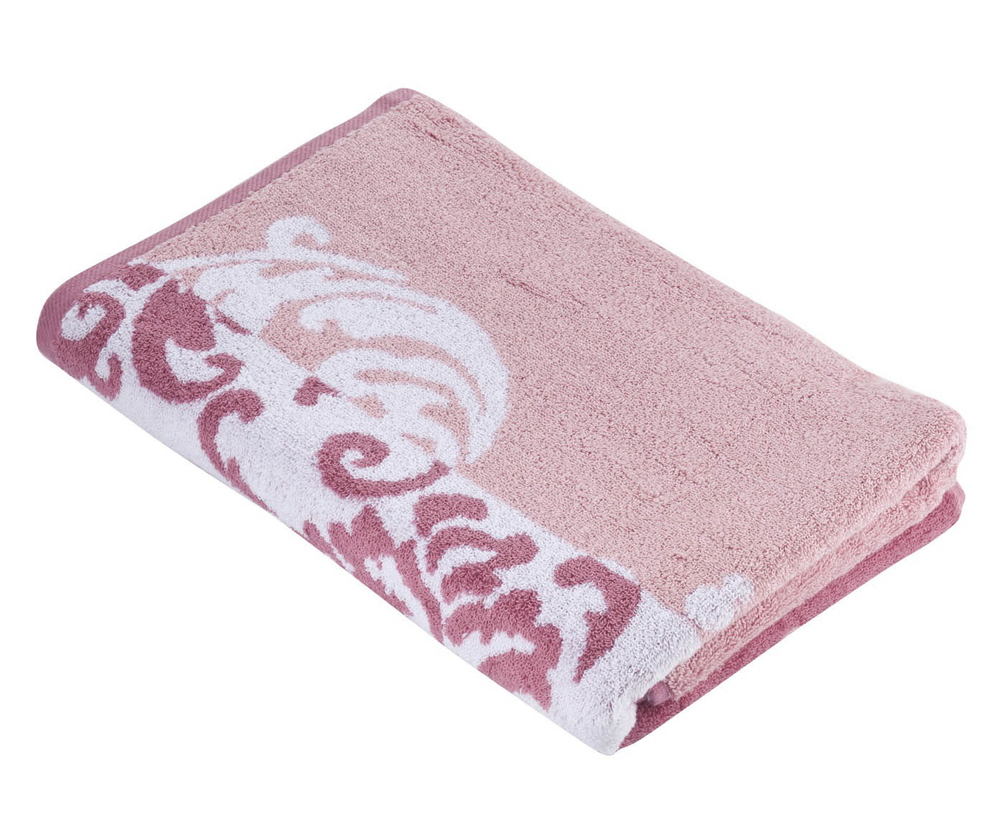 Элитное полотенце махровое Vienna Ornament розовое от Vossen Австрия