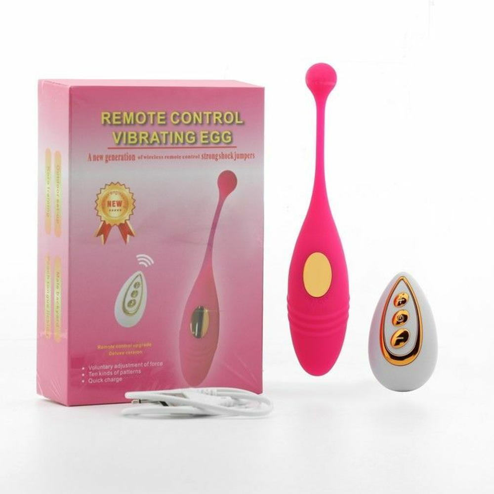 Ярко-розовое виброяйцо «Оки-Чпоки» с пультом ДУ (Цвет: ярко-розовый)