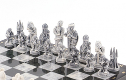 Сувенирные шахматы "Средневековье" камень мрамор змеевик 40х40 см G 119963