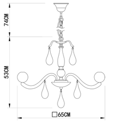 Подвесная люстра ARTE Lamp A3229LM-8WH
