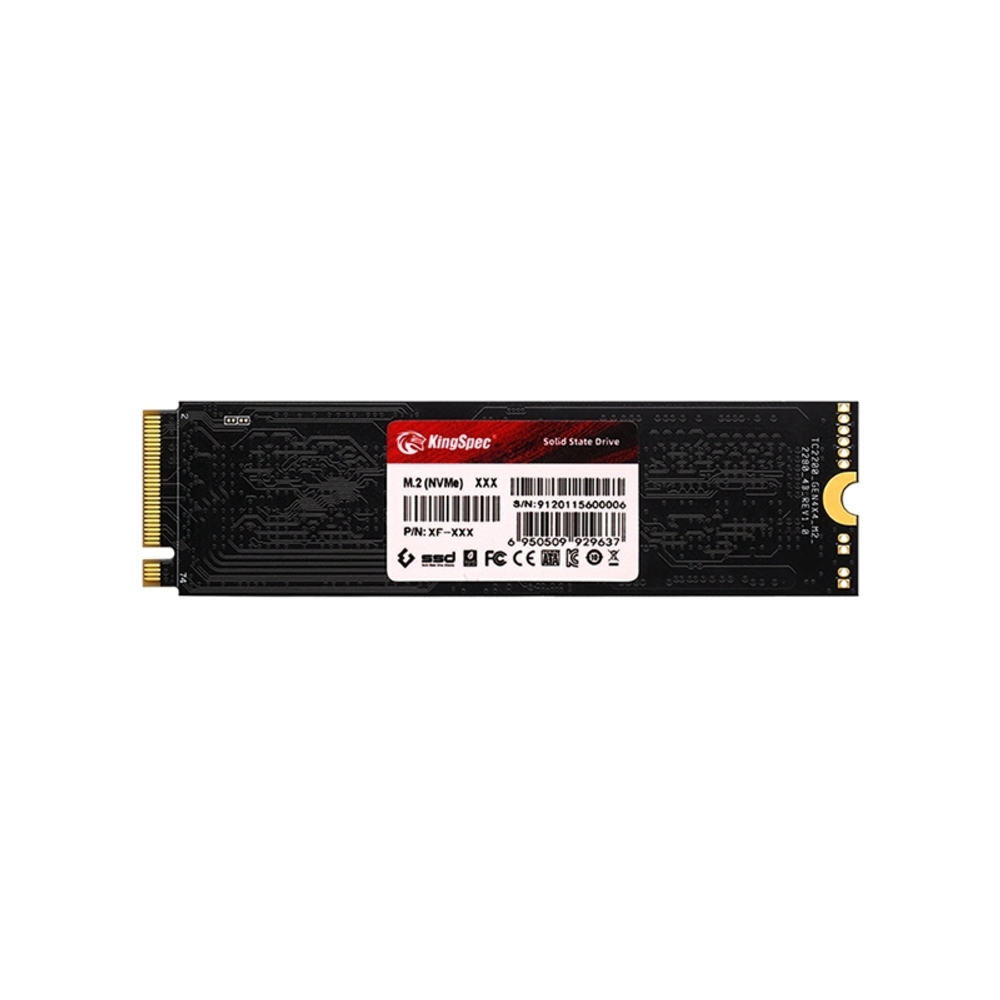 Твердотельный накопитель KingSpec SSD 256GB M.2 2280 PCIe 4.0 x4 NVMe R4900/W2800MB/s 3D TLC MTBF 1M 125TBW