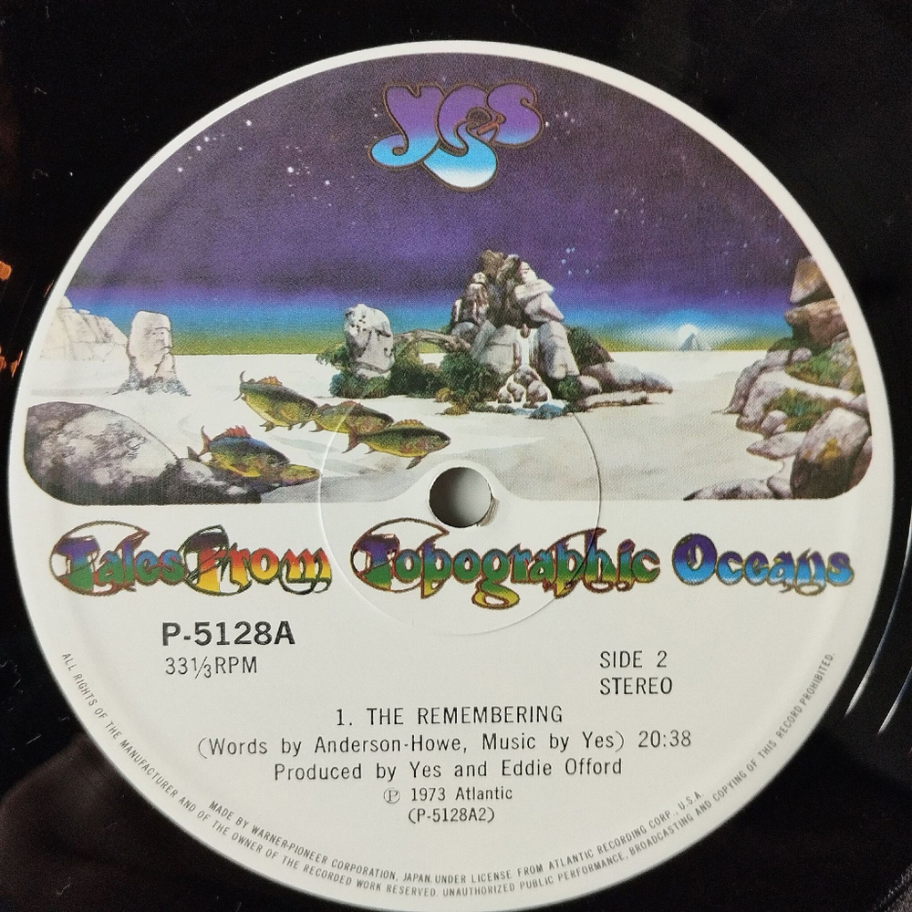 Винтажная виниловая пластинка LP Yes Tales From Topographic Oceans (Japan 1973) (Obi) The Remembering