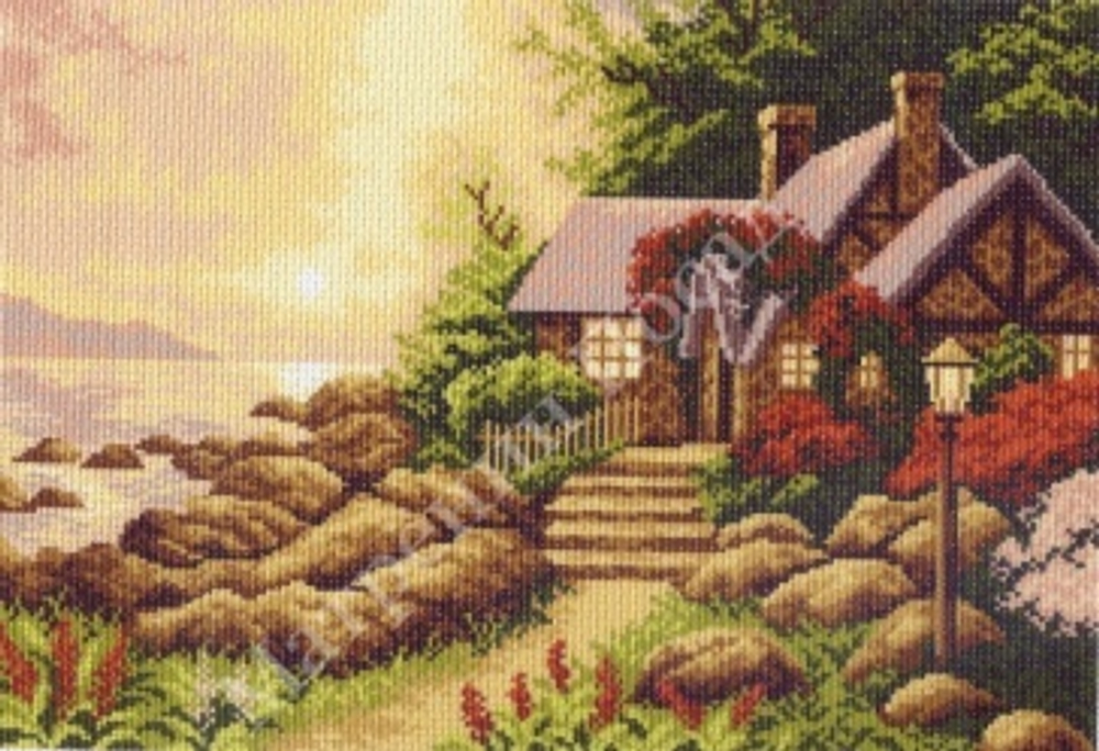 "Вечер у моря"-0618 канва с рисунком