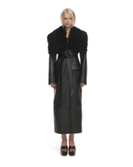 Тренч кожаный