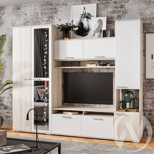 Гостиная Лукас (дуб сонома/белый; дуб сонома)