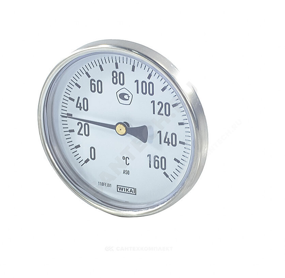 Термометр биметаллический осевой Дк100 160С L=40мм G1/2" A50.10 Wika 36657394