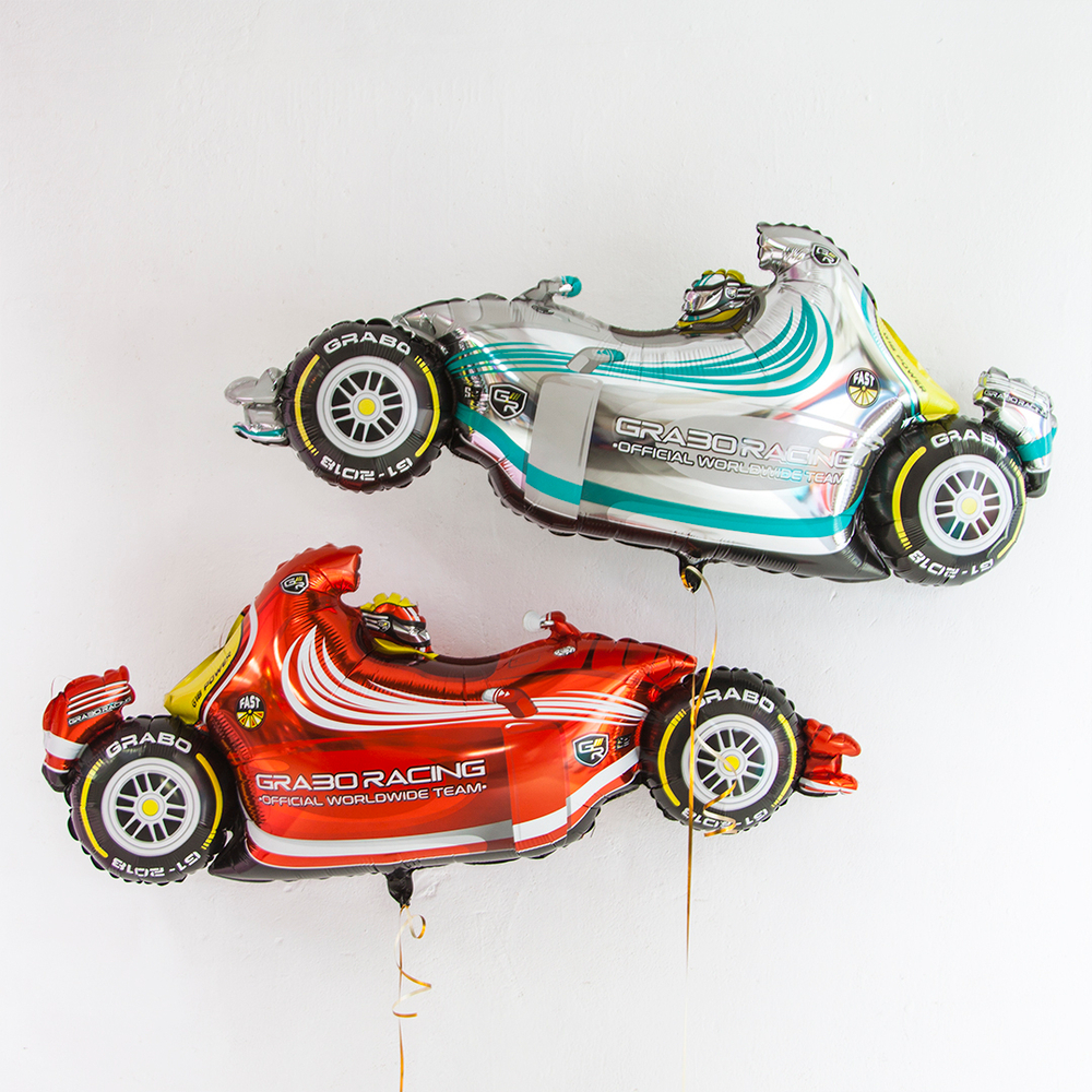 Шар (49''/124 см) Фигура, Гоночный автомобиль, Красный, 1 шт.