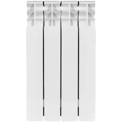 Радиатор биметаллический STOUT TITAN 500 - 4 секции (подключение боковое, цвет белый)