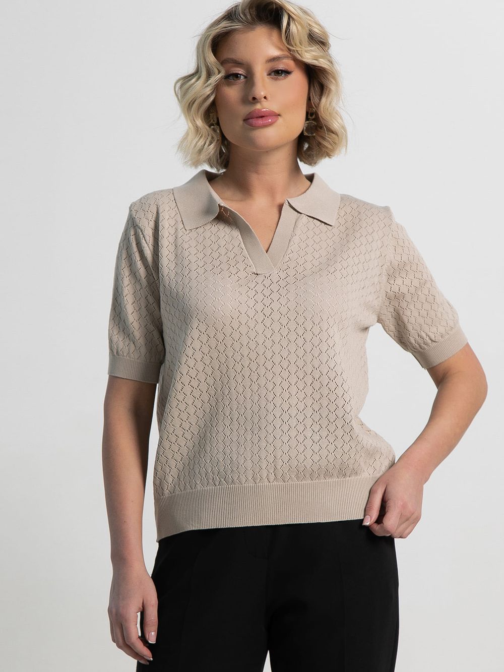 Поло Тихая роскошь (бежевое) Б15276-7М LT Collection