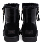 UGG Mens Classic Mini Double Zip Metallic Black