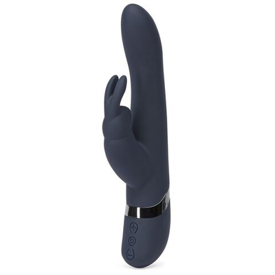 Тёмно-синий вибратор Oh My USB Rechargeable Rabbit Vibrator - 25,4 см. (Цвет: темно-синий)