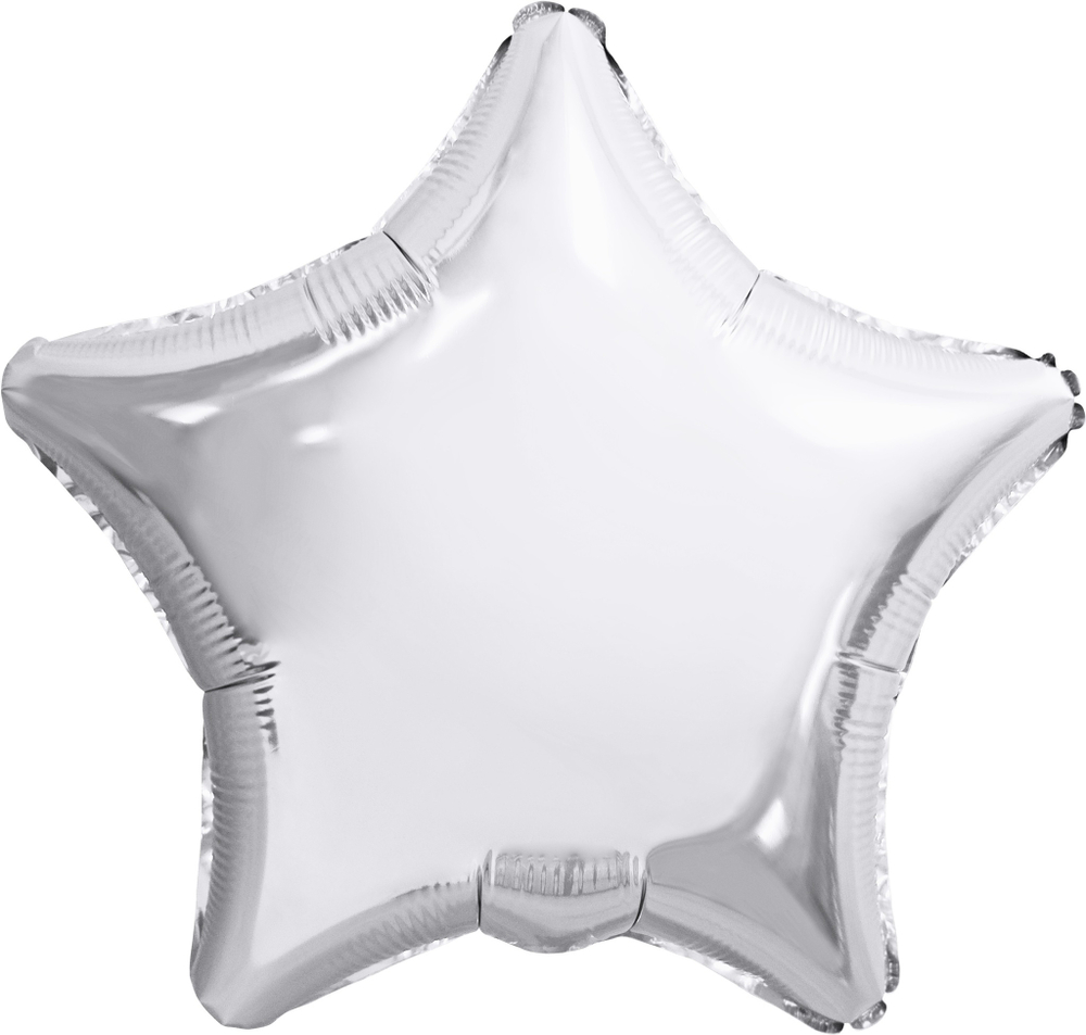 Р 18" Звезда Сатин Белый 40 см.