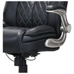 Кресло HAWASAN (ХАВАСАН) "Target EX-567", откидные подлокотники, рециклированная кожа, черное, 532974