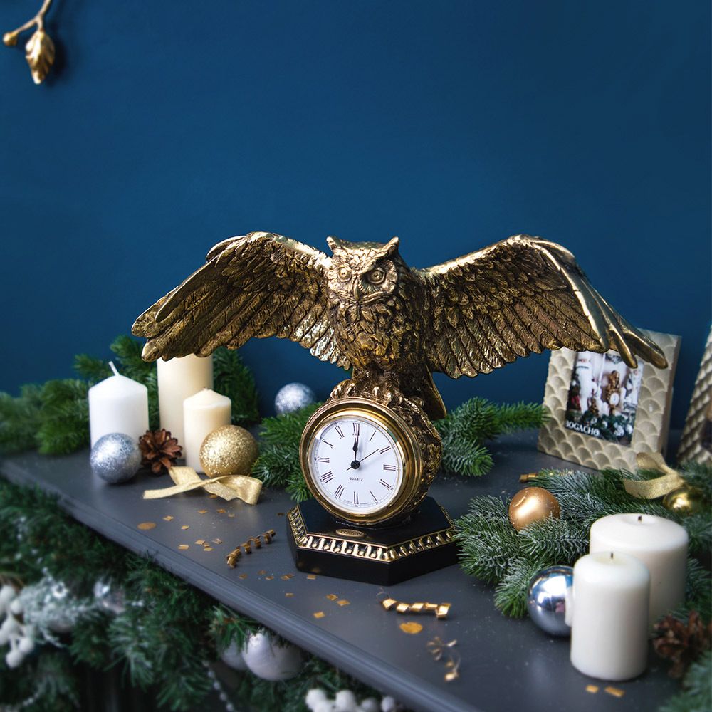 Часы настольные Флайт Бронза