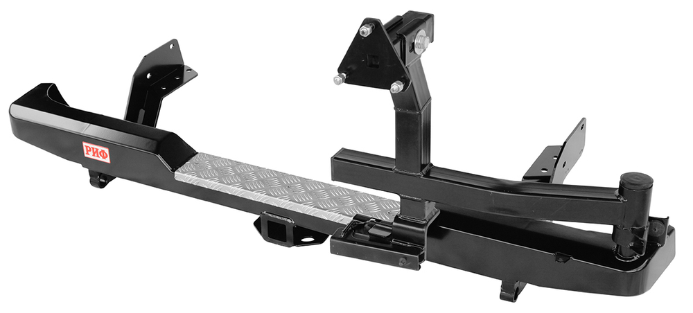 Бампер силовой задний Ford Ranger T6 (2011-2015) с квадратом под фаркоп и калиткой РИФ